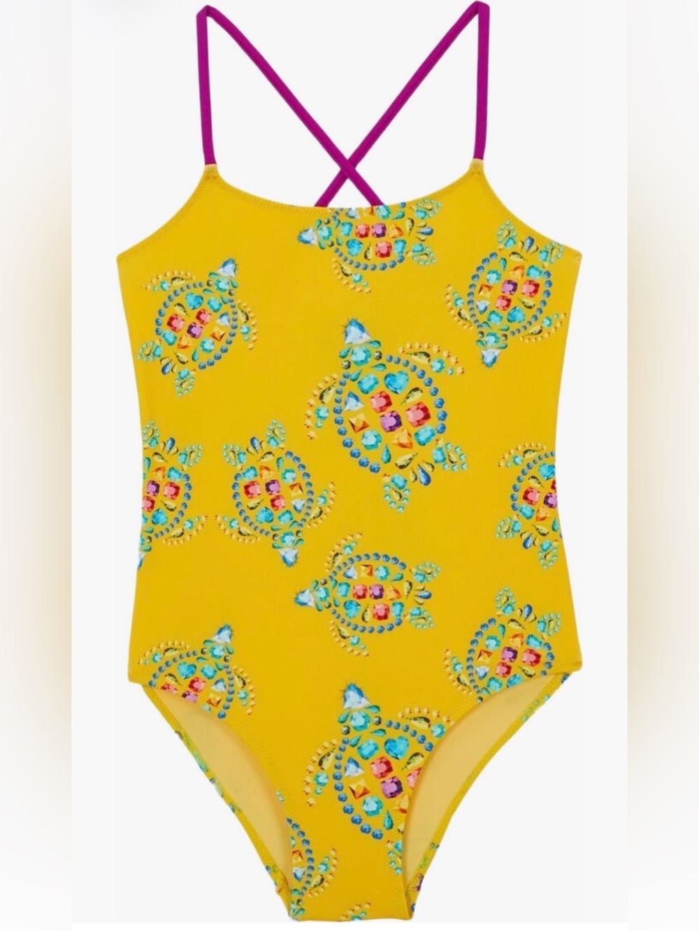 🔥 $160 Vilebrequin Girl's Vendôme Turtles One-Piece Swimsuit Sz 6 🔥